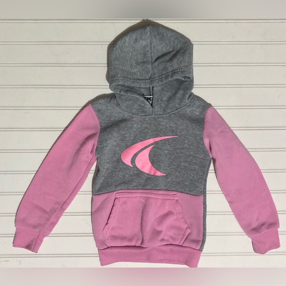 TKO Kid’s Pullover Hoodie Size 3T Pink‎ Gray Girl Boy Long Sleeve Sweater Pocket